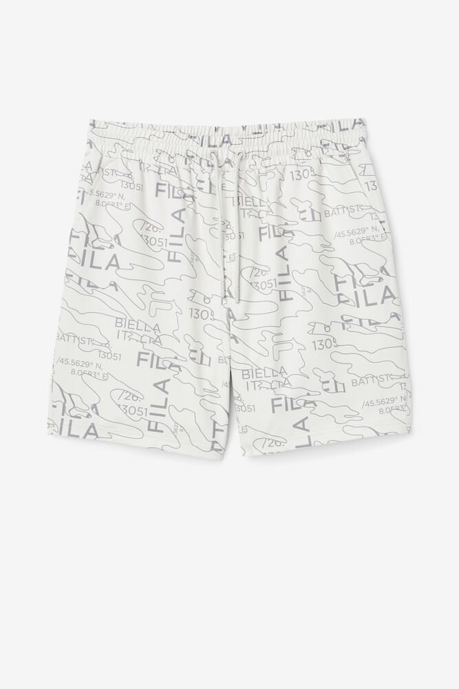 Fila Shorts Decklan Mens White - India CPN-310746